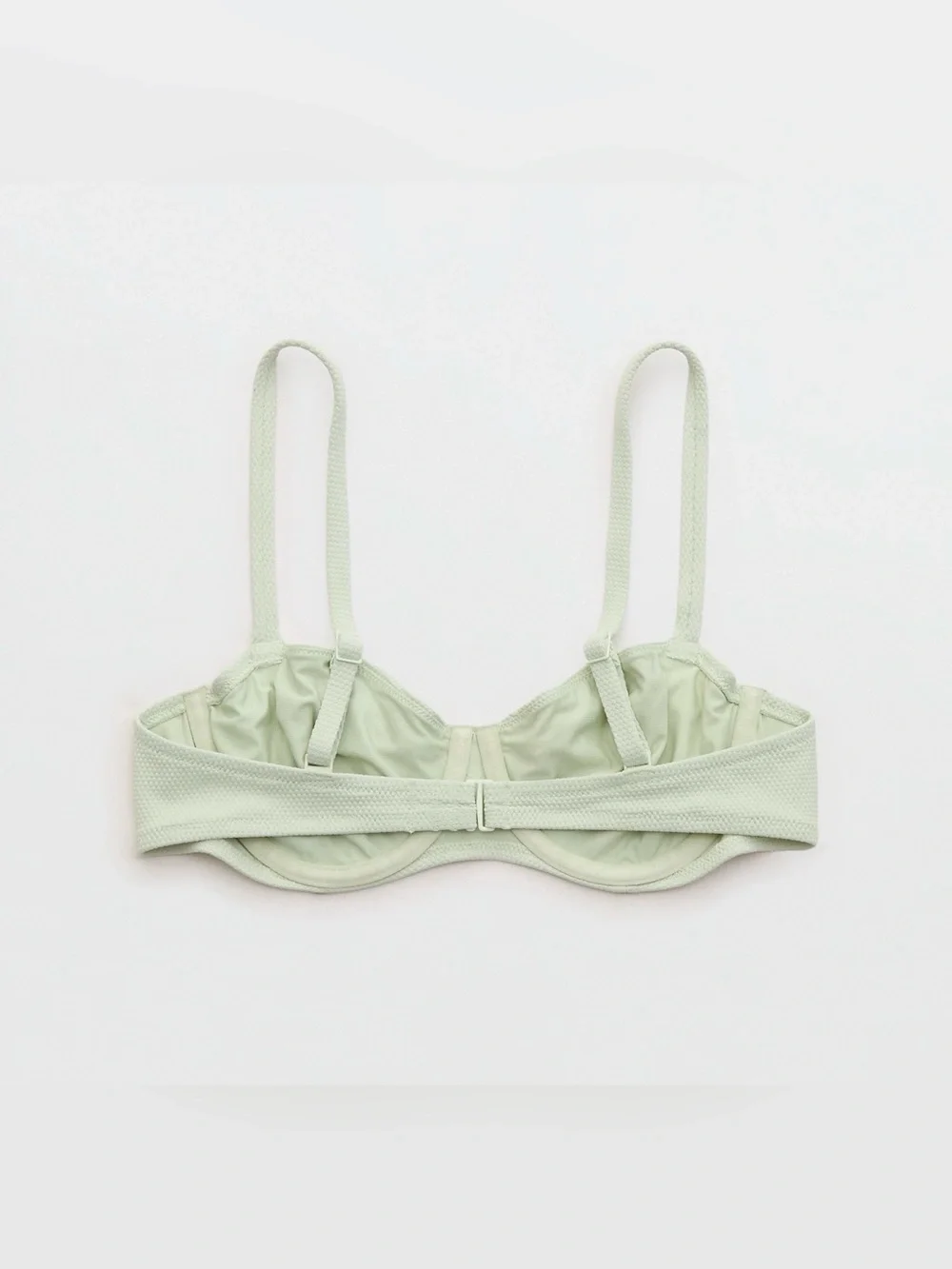 NWT Aerie Pique Unlined Underwire Bikini Top Aloe 34C